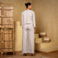 Stone Grey Linen Embroidered Jacket