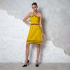 The Soleil Halter Dress – Mustard Yellow