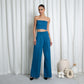 Cerulean Blue Wide-Leg Pants