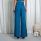 Cerulean Blue Wide-Leg Pants