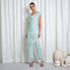 Mint Mist Draped Top